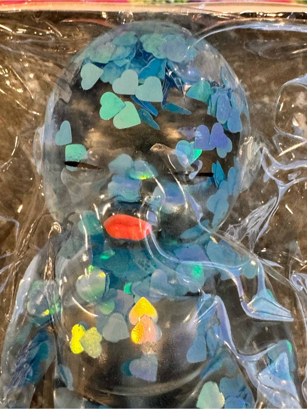 ORB Sugar Swaps Onesies Sweethearts Blue Heart Confetti Authentic Squishy NWT